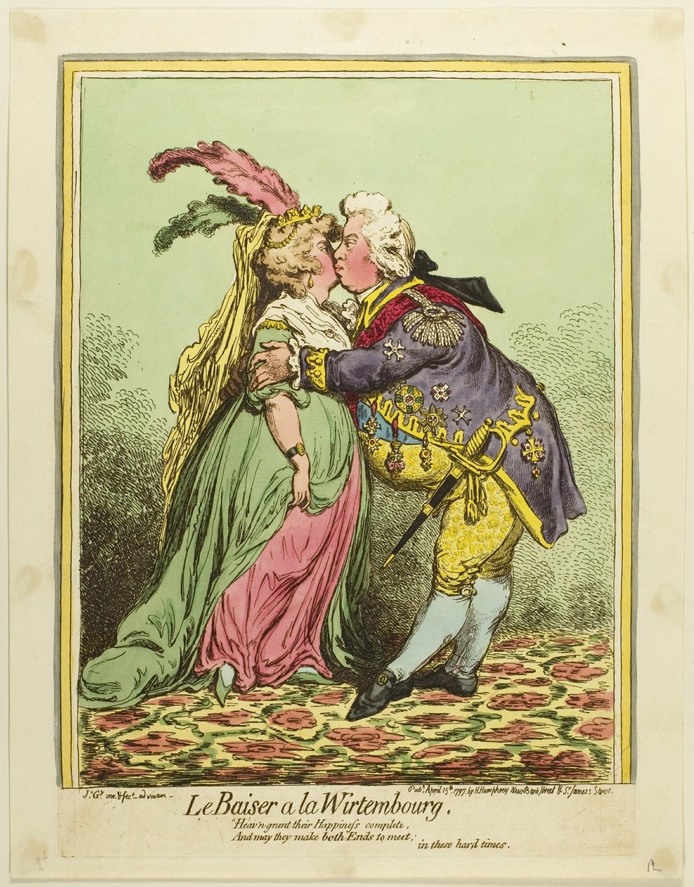 Kyssen på Würtemberg av James Gillray