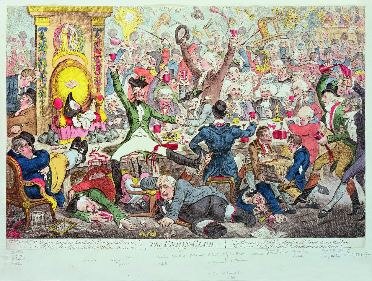 Unionsklubben av James Gillray