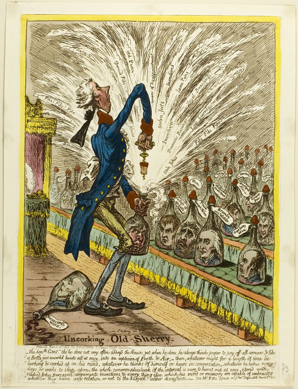 Avkorkning av gammal sherry av James Gillray