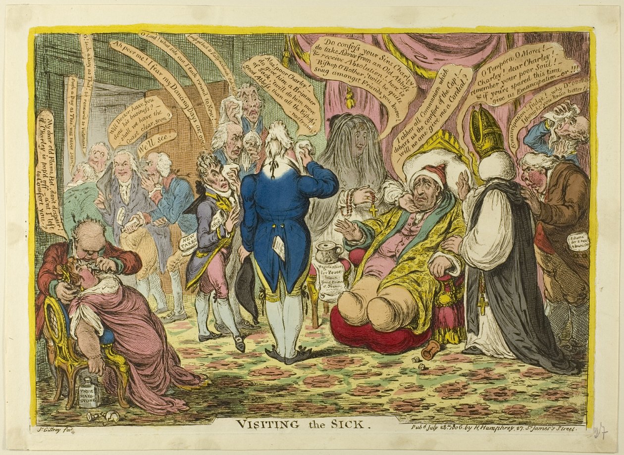 Besöka de sjuka av James Gillray