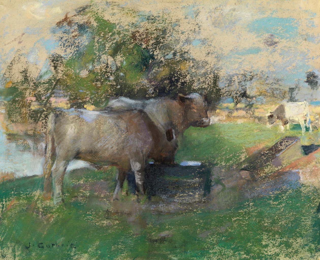 Betesmark (pastell på papper) av James Guthrie
