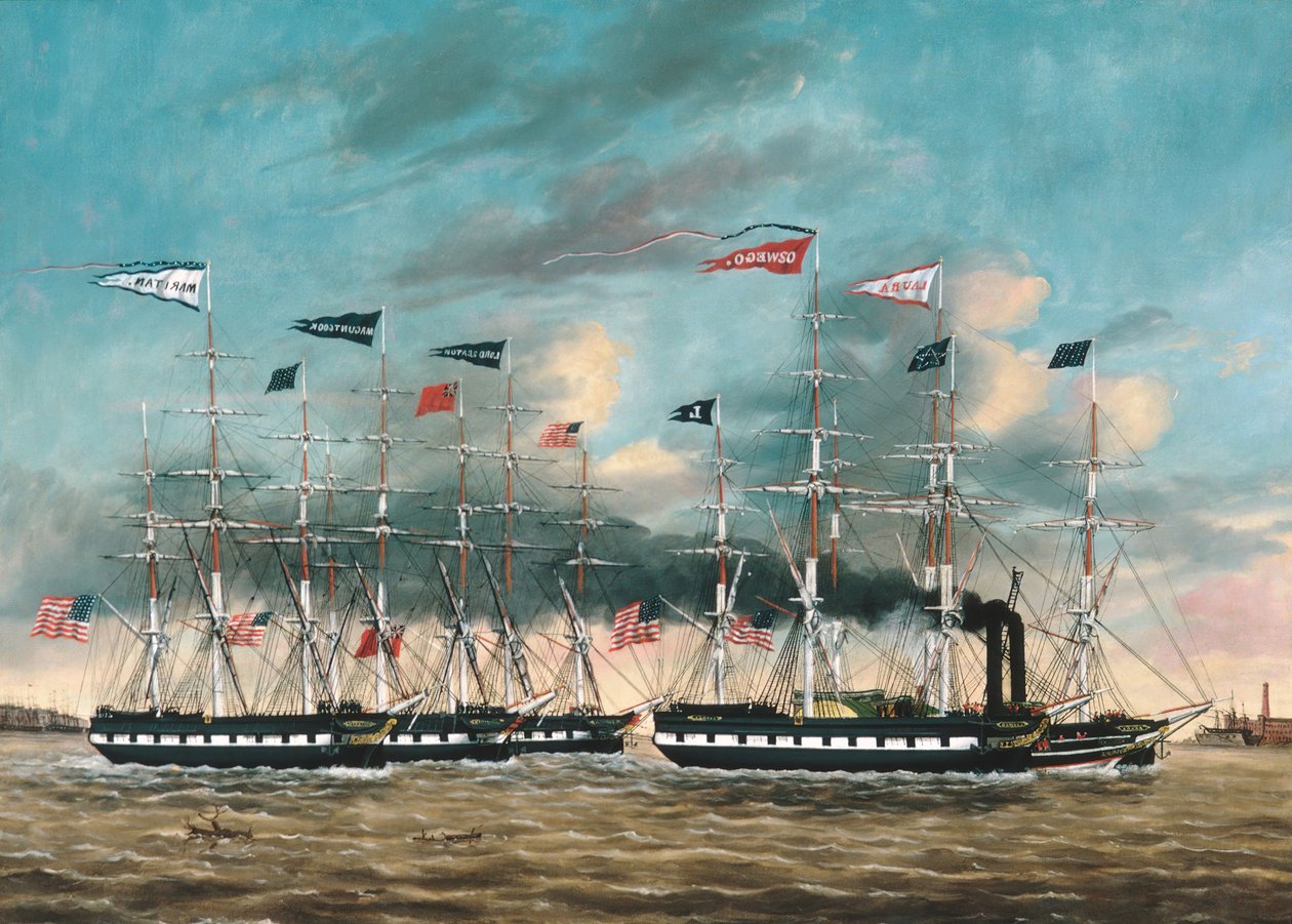 The Tow Boat Conqueror, 1852. av James Guy Evans