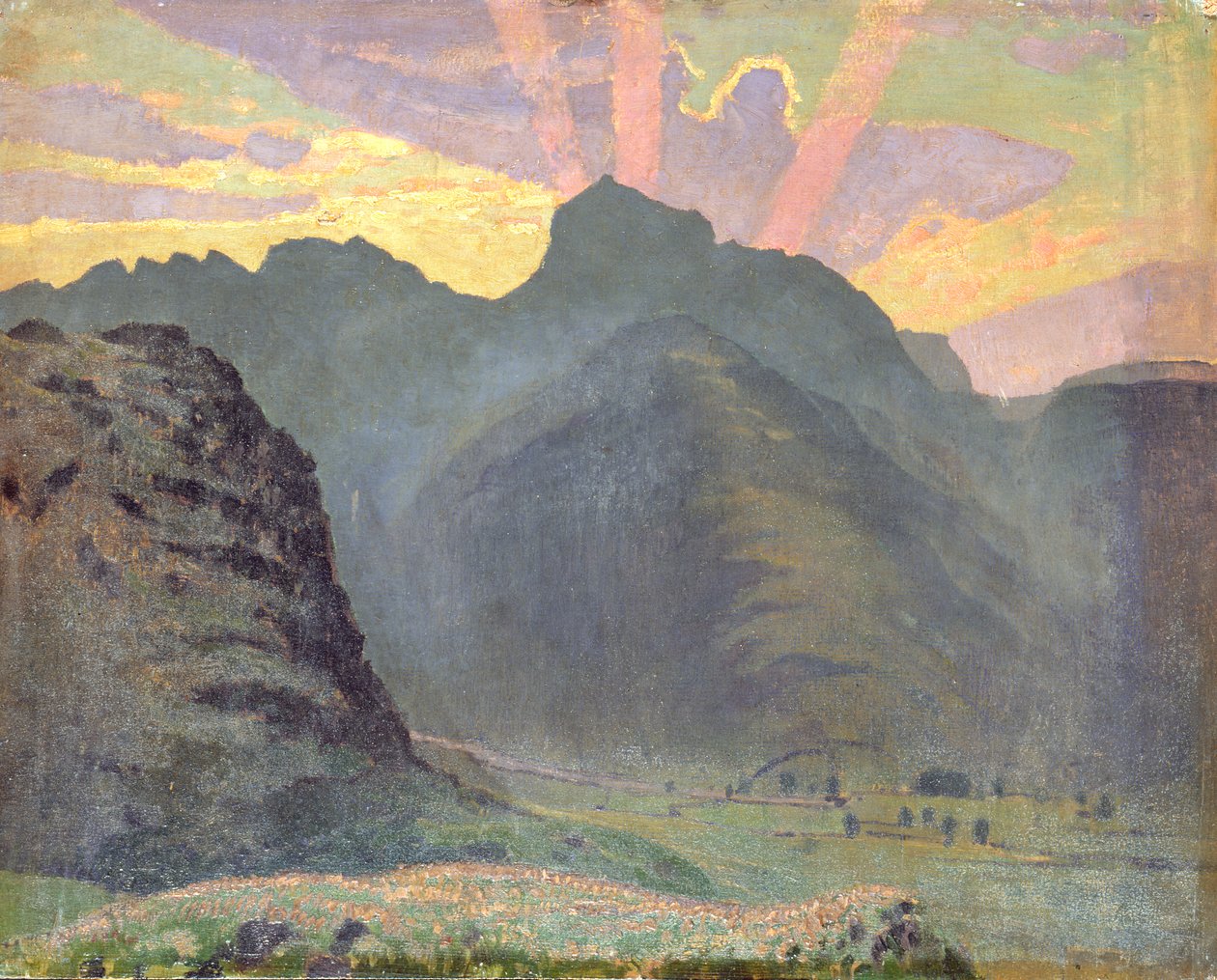 Soluppgång i Lake District, 1915 av James Hamilton Hay