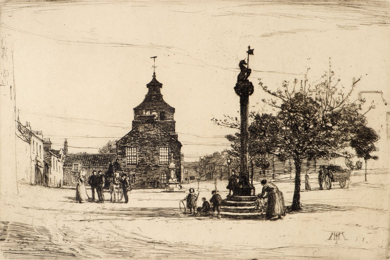 Market Cross, Crail (etsning) av James Hamilton Mackenzie