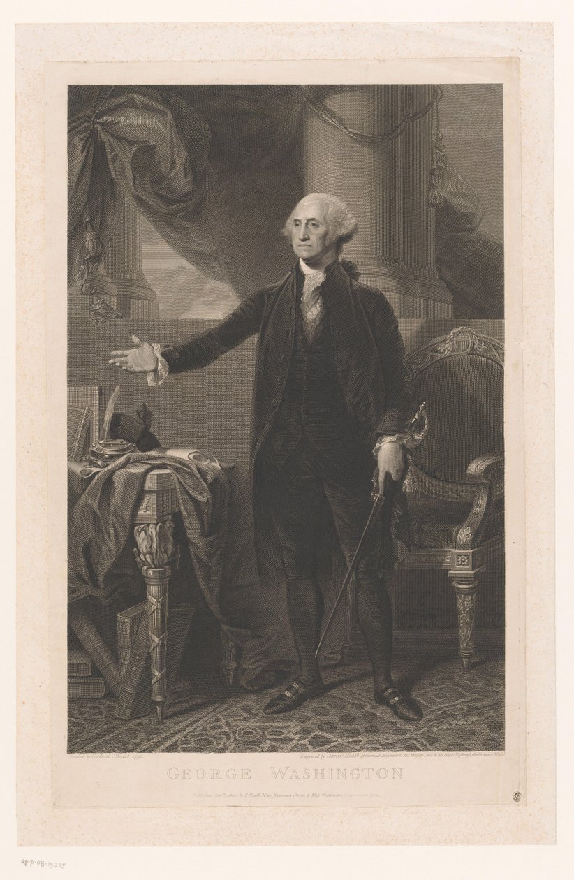 Porträtt av George Washington av James Heath