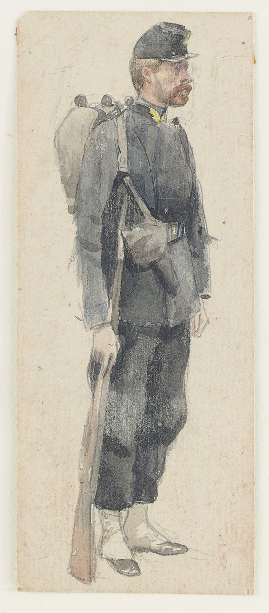En soldat som bär ett gevär av James Jacques Joseph Tissot