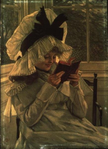 Läser en bok av James Jacques Joseph Tissot