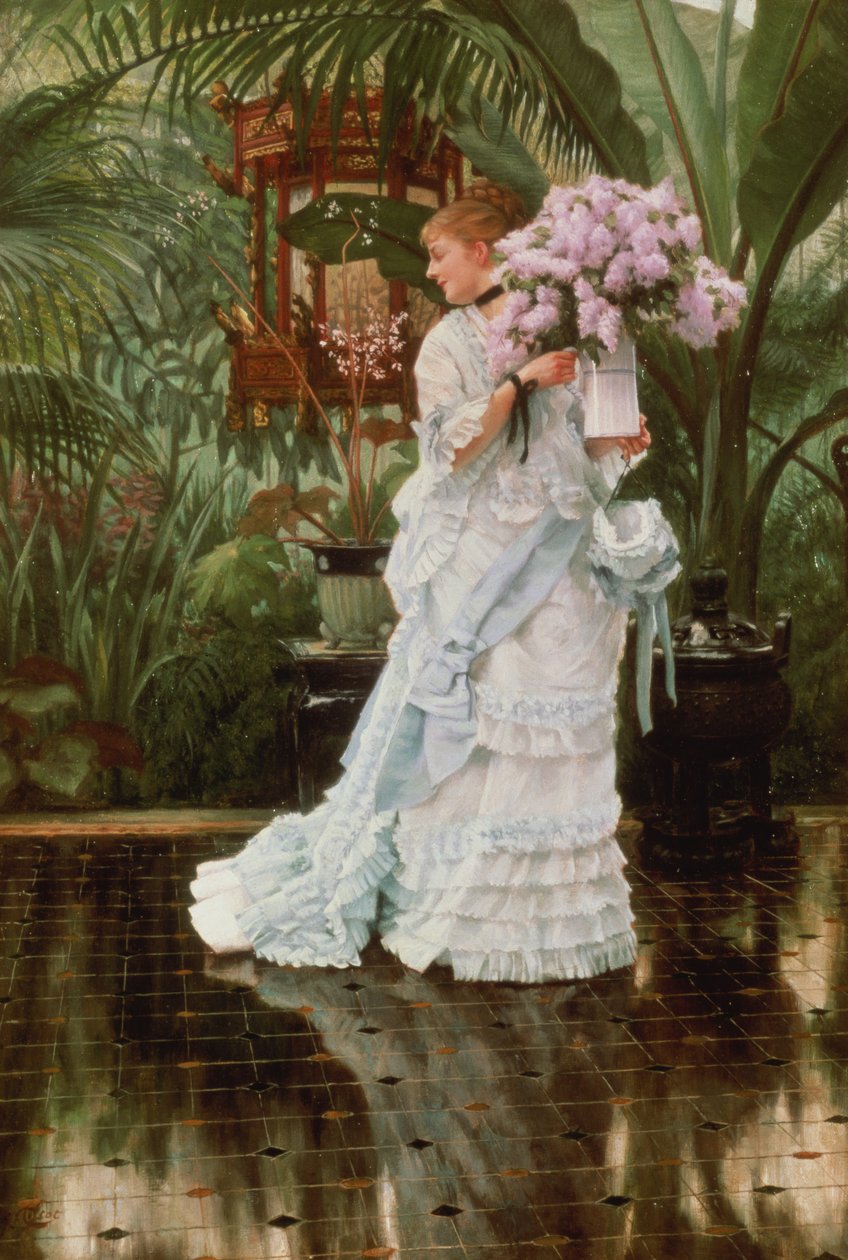 The Bunch of Lilacs, 1875 av James Jacques Joseph Tissot