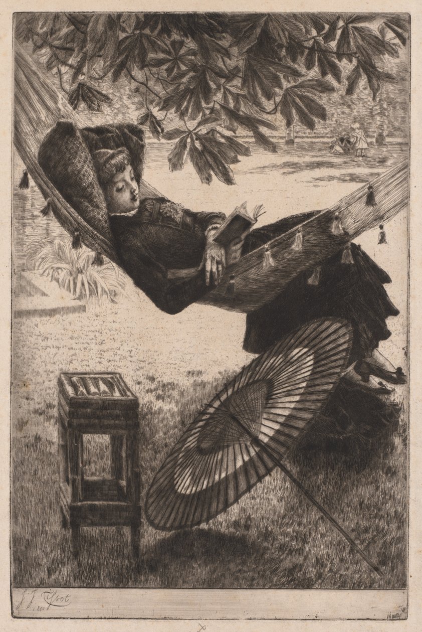 Hängmattan, 1880. av James Jacques Joseph Tissot