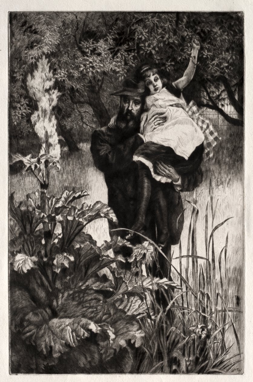 The Widower (etsning och torrnål) av James Jacques Joseph Tissot