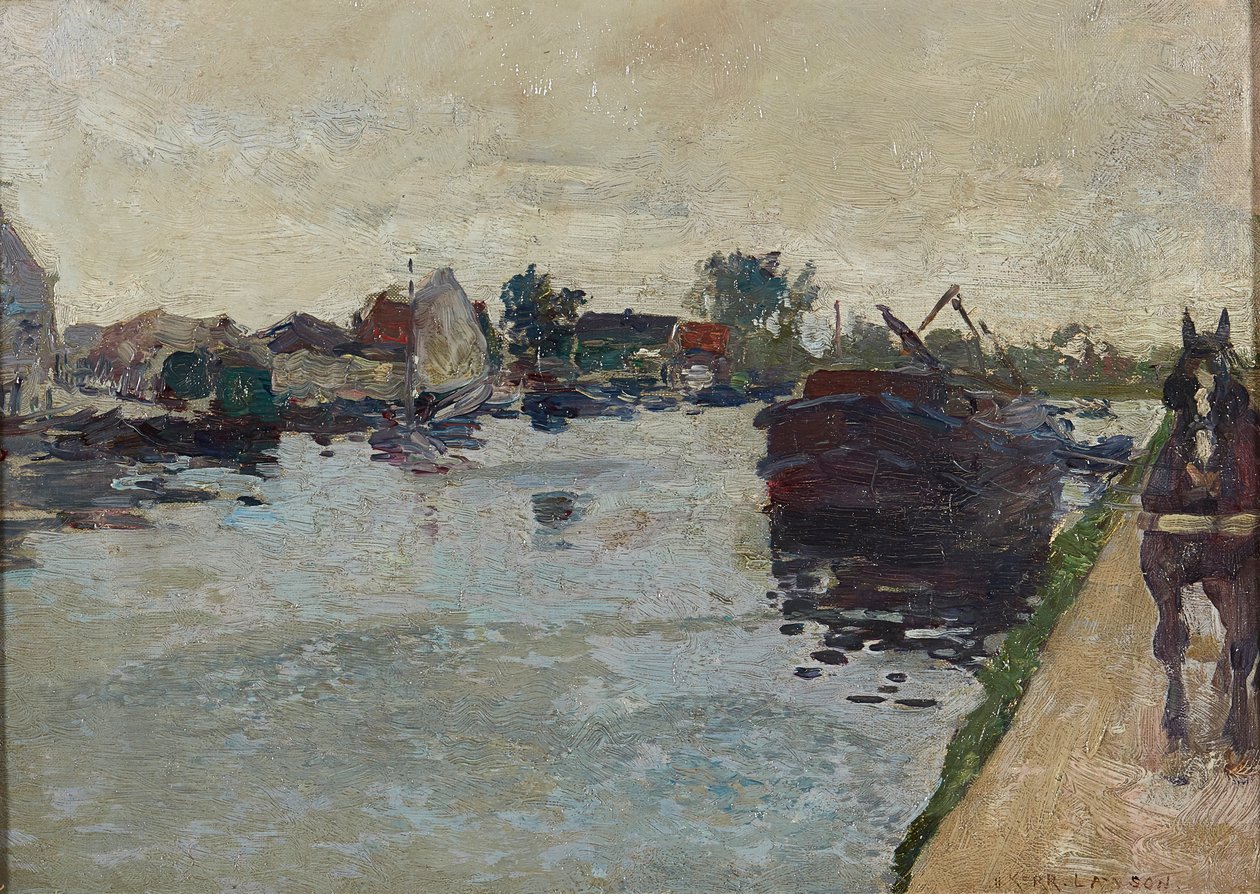 The Tow Path (olja på duk) av James Kerr Lawson