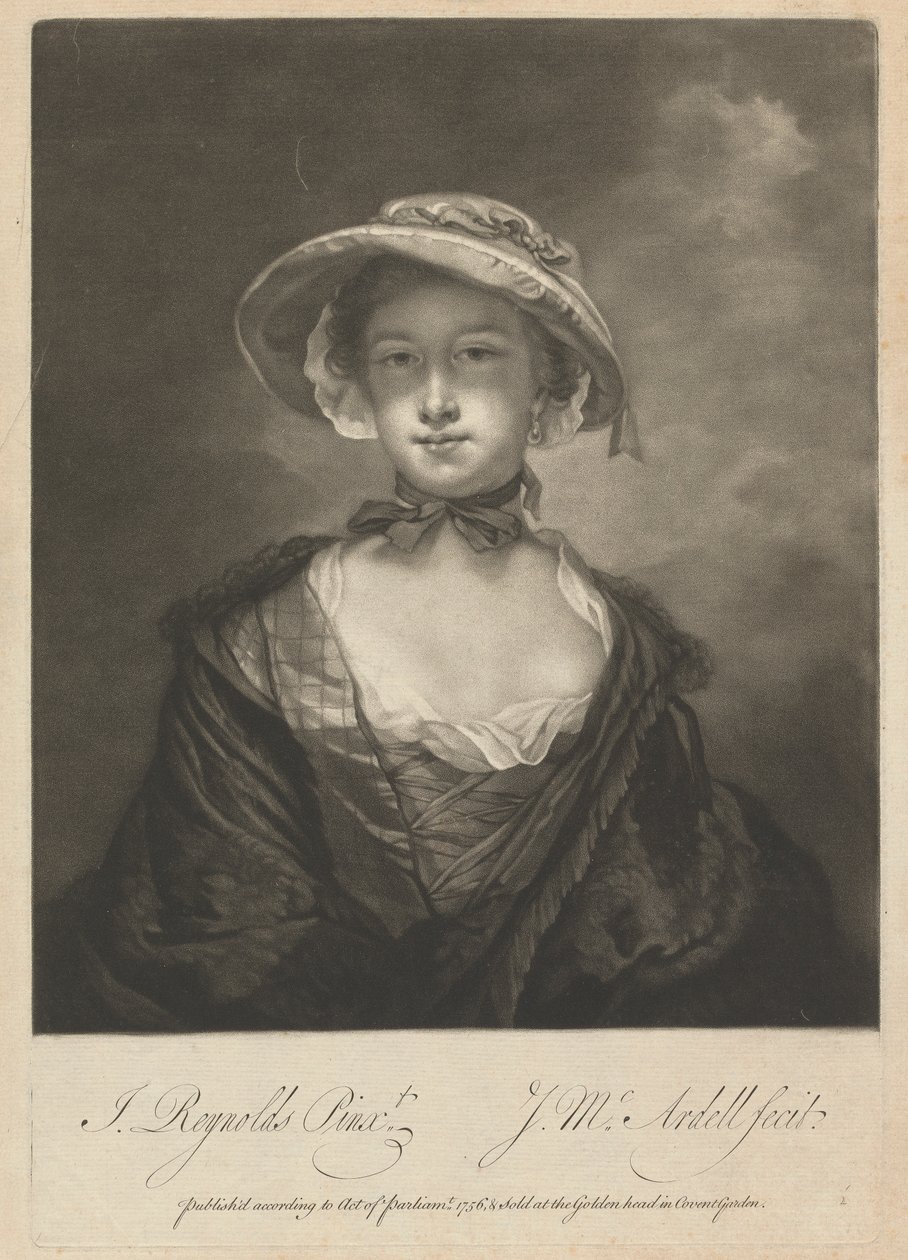 Catherine Chambers (född Moore) av James McArdell