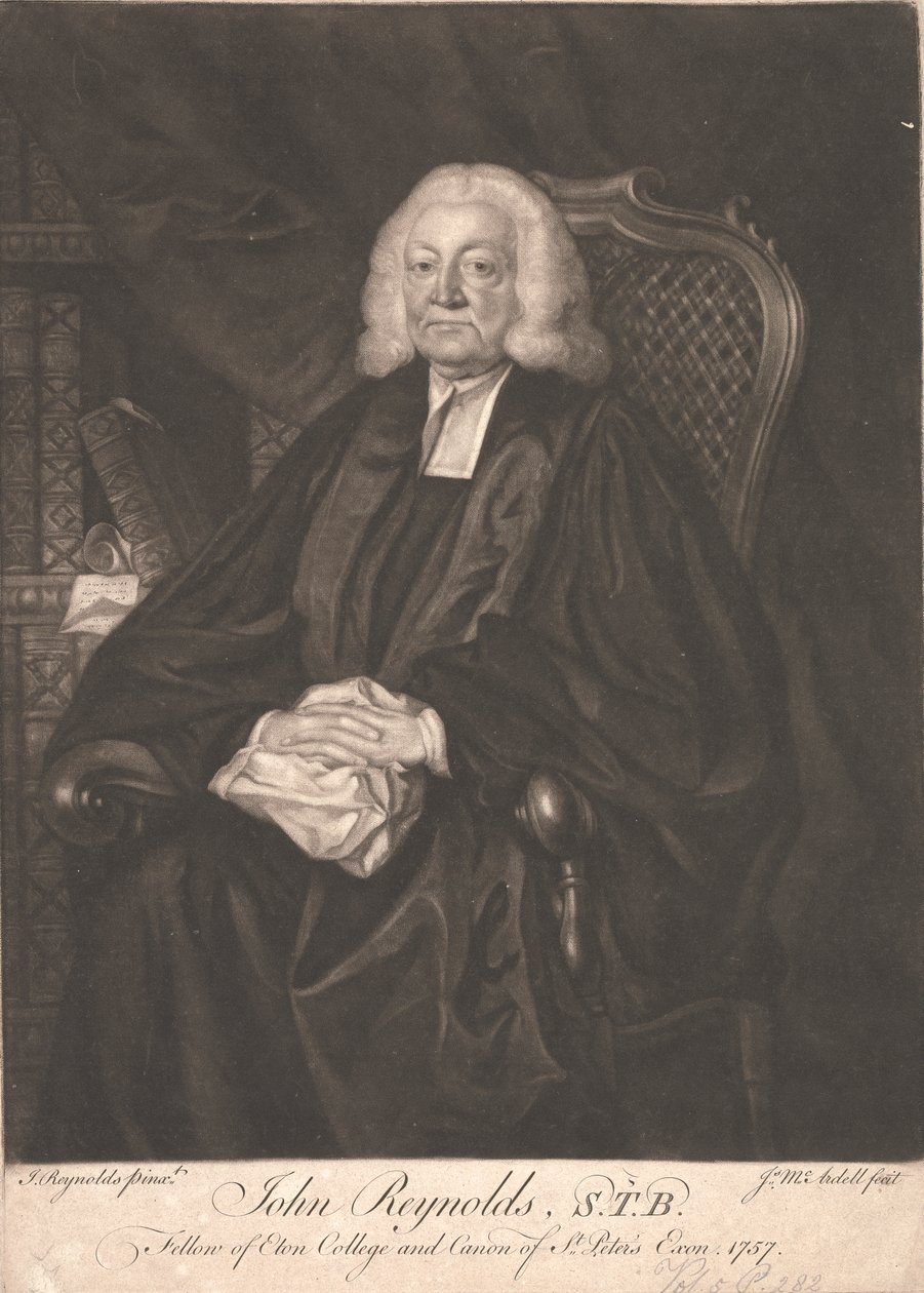 Dr. John Reynolds, S.T.B. av James McArdell
