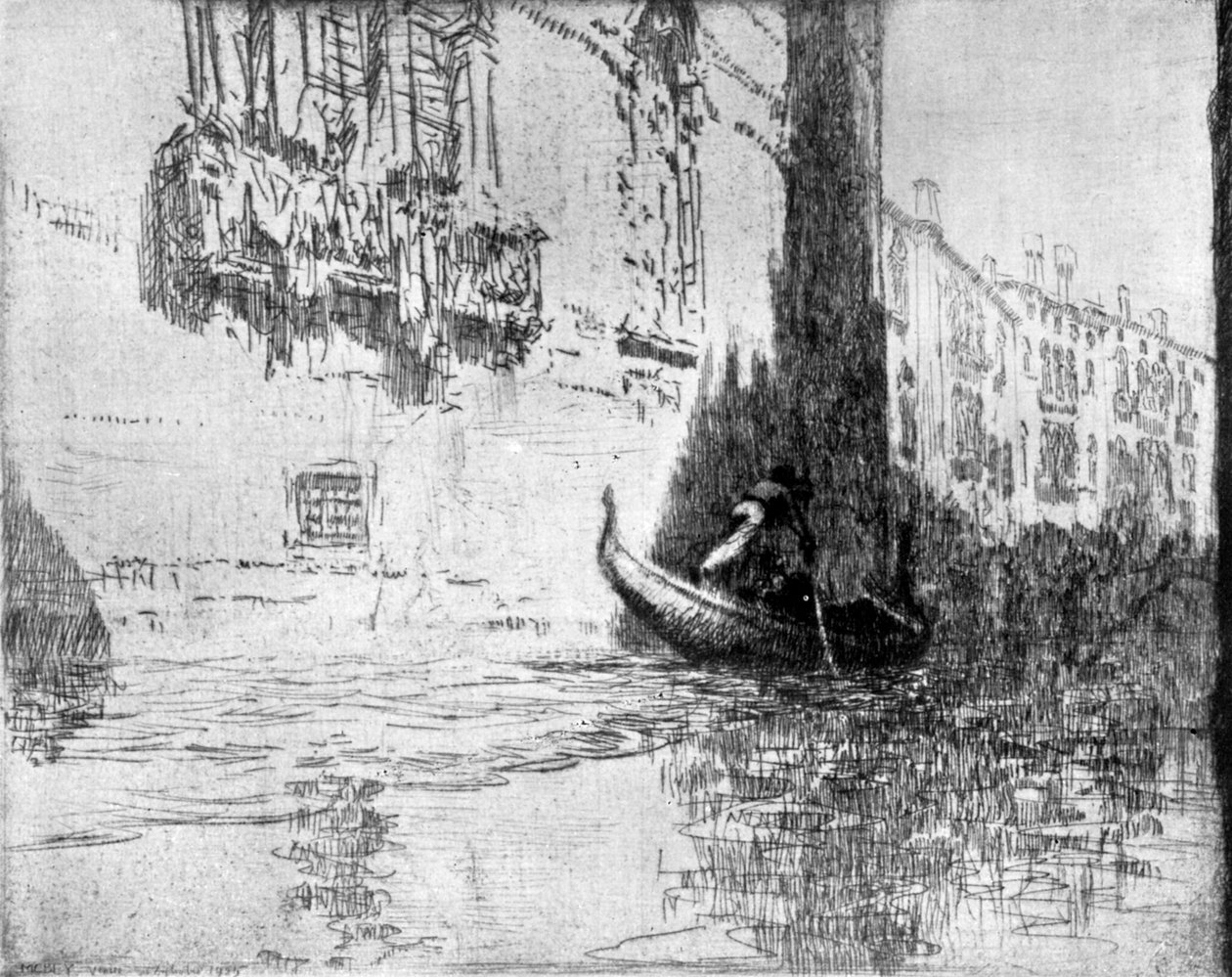 Den förbigående gondolen, 1926. av James McBey