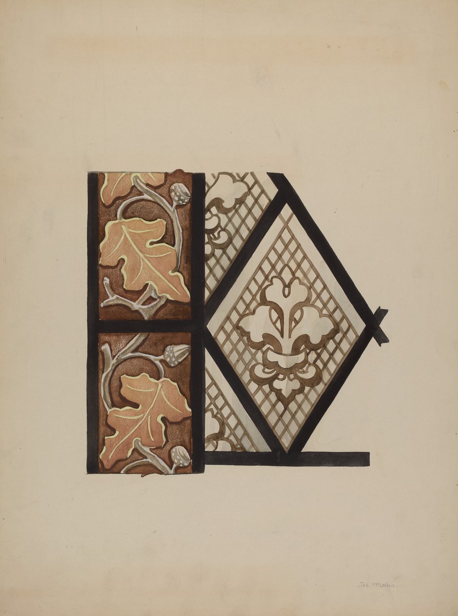 Fönster i målat glas, ca. 1937. av James McLellan