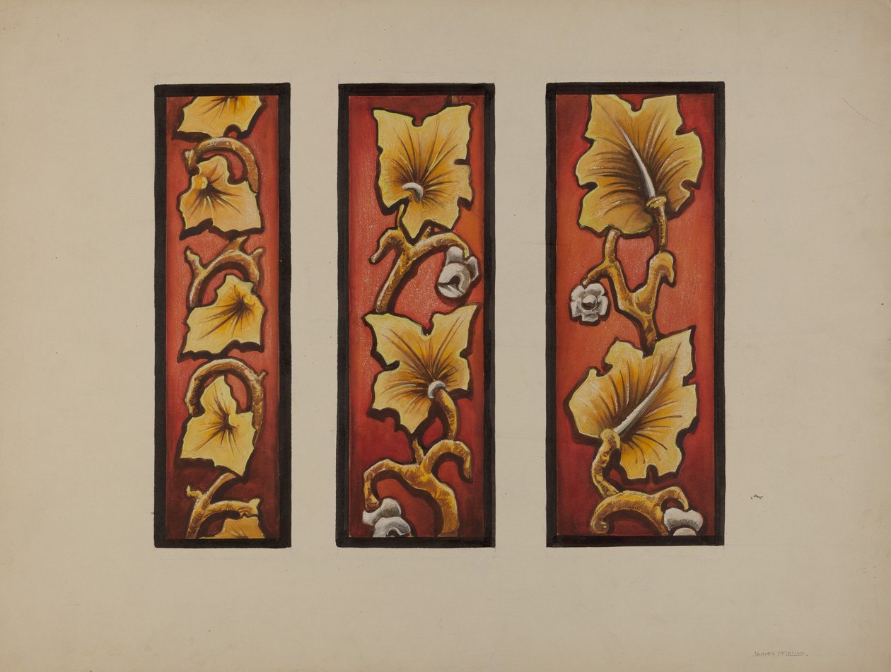 Målat glas, ca. 1937. av James McLellan