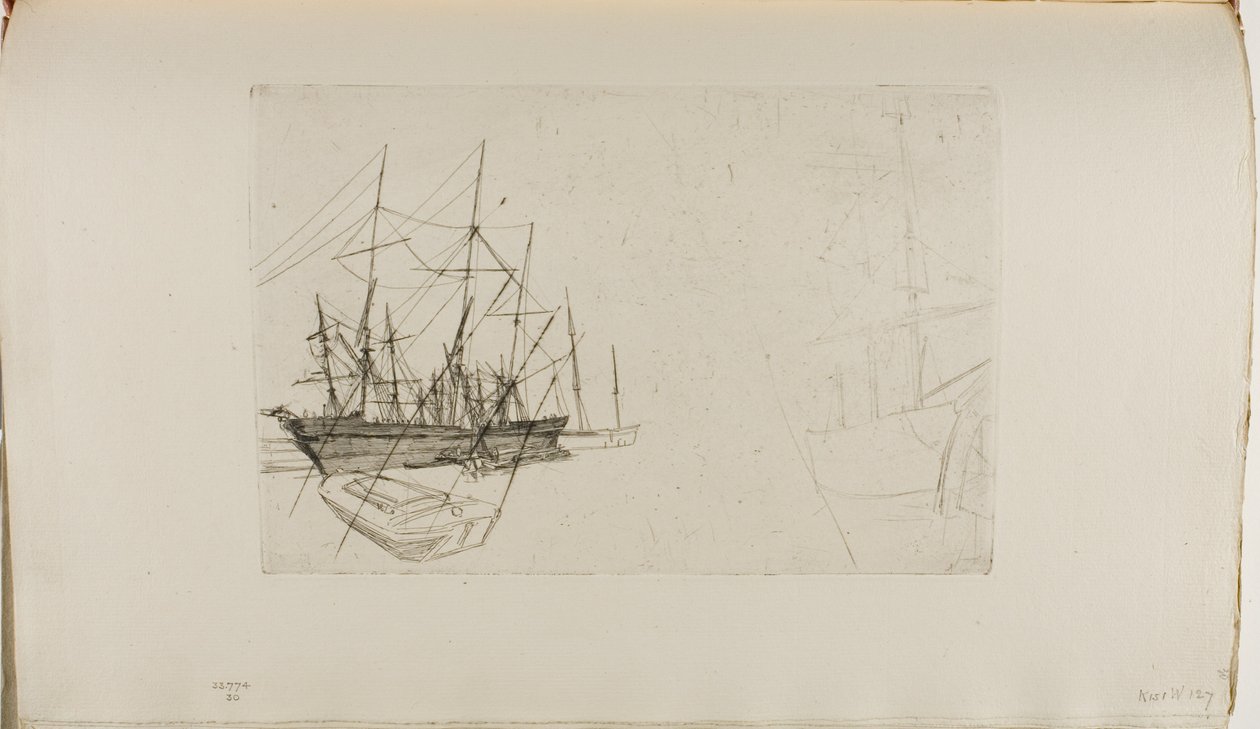 En skiss över frakt av James Abbott McNeill Whistler