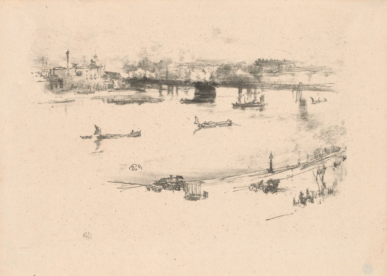 Charing Cross Railway Bridge av James Abbott McNeill Whistler