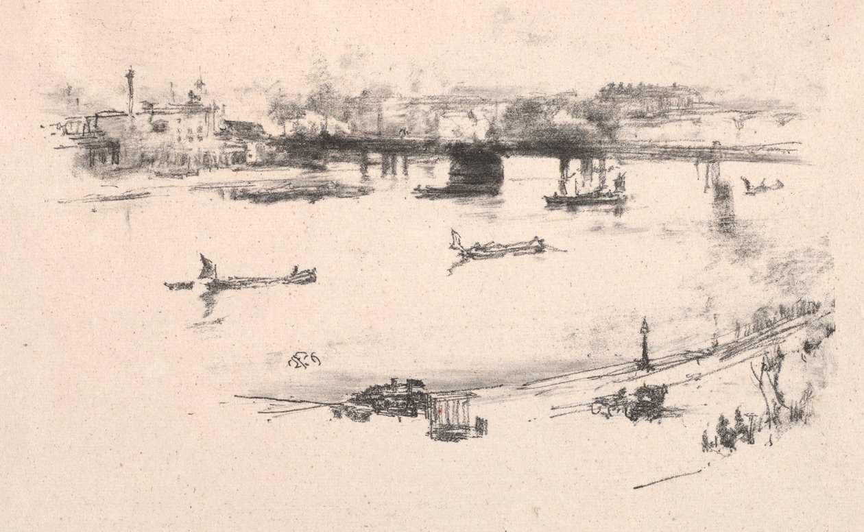 Charing Cross järnvägsbro av James McNeill Whistler