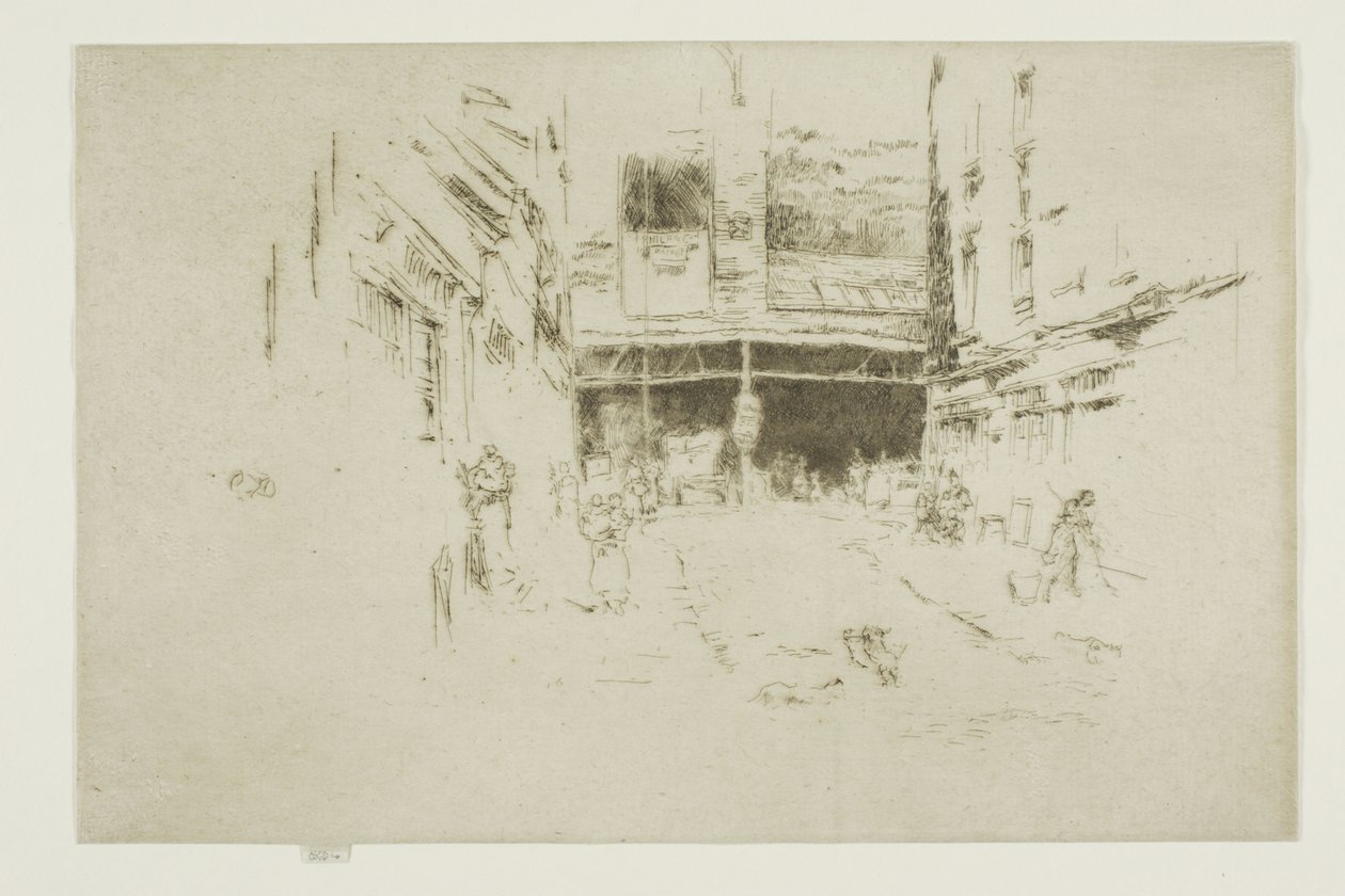 Klädbyte, Houndsditch, nr 1 av James Abbott McNeill Whistler