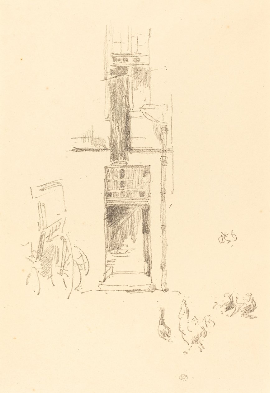 Tuppar och höns, Hôtel Colbert av James Abbott McNeill Whistler