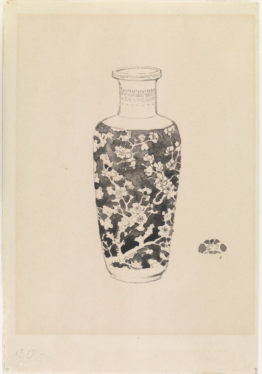 Cylindrisk vas med tjock hals av James Abbott McNeill Whistler