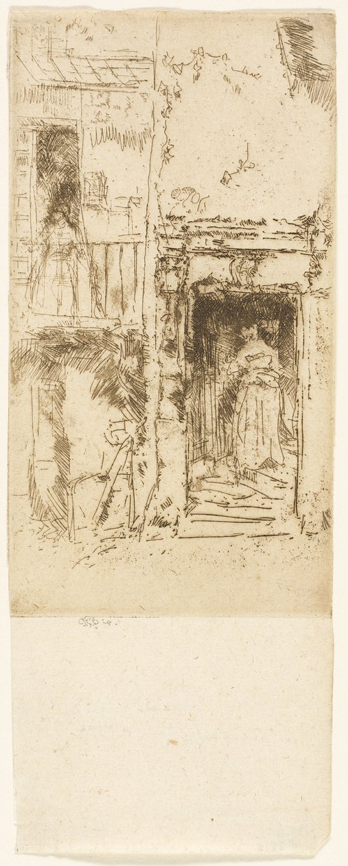 Dörröppning, stall - Loches av James Abbott McNeill Whistler