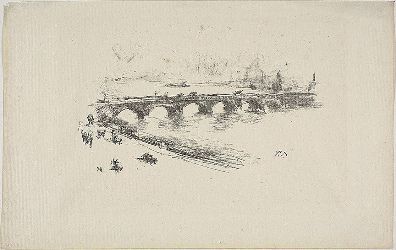 Kväll, Little Waterloo Bridge av James Abbott McNeill Whistler