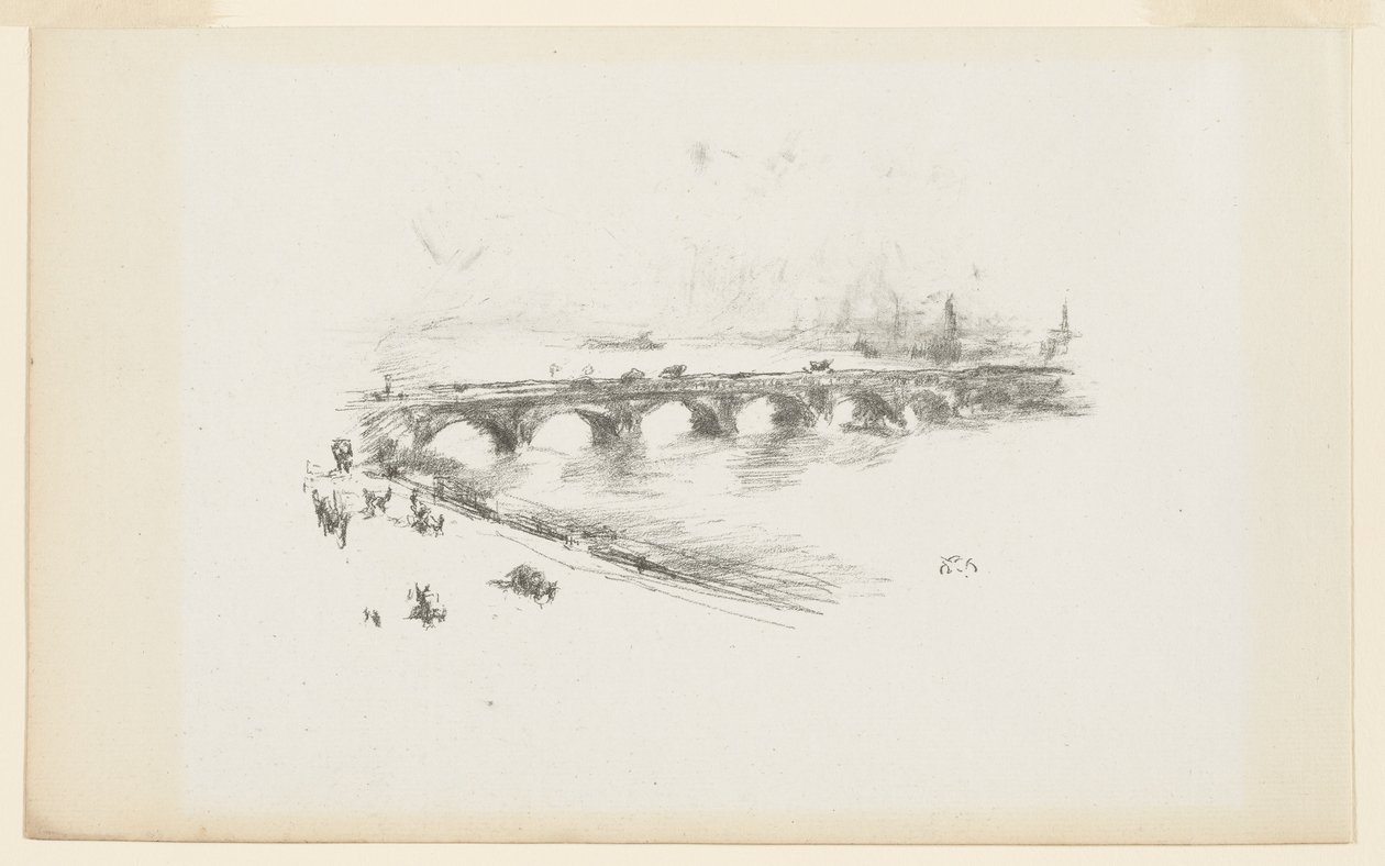 Kväll, Little Waterloo Bridge av James Abbott McNeill Whistler