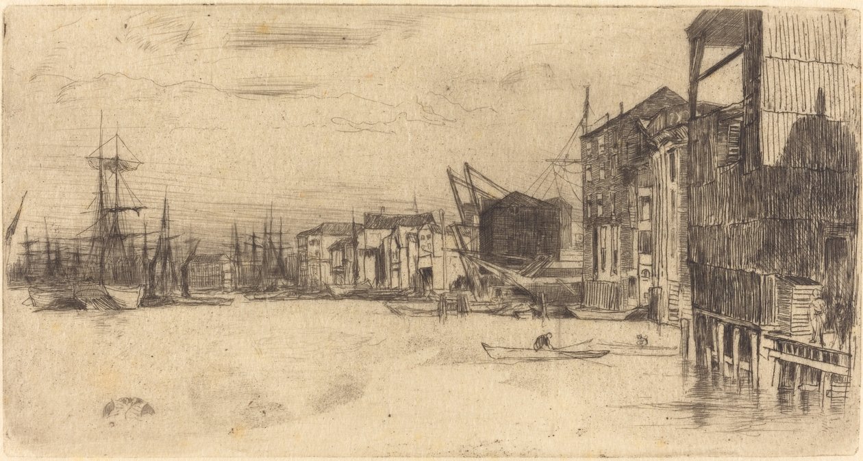 Free Trade Wharf av James Abbott McNeill Whistler