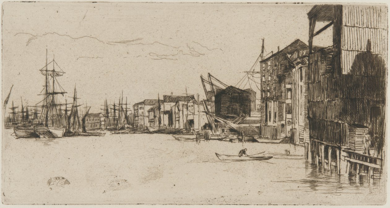 Free Trade Wharf av James Abbott McNeill Whistler