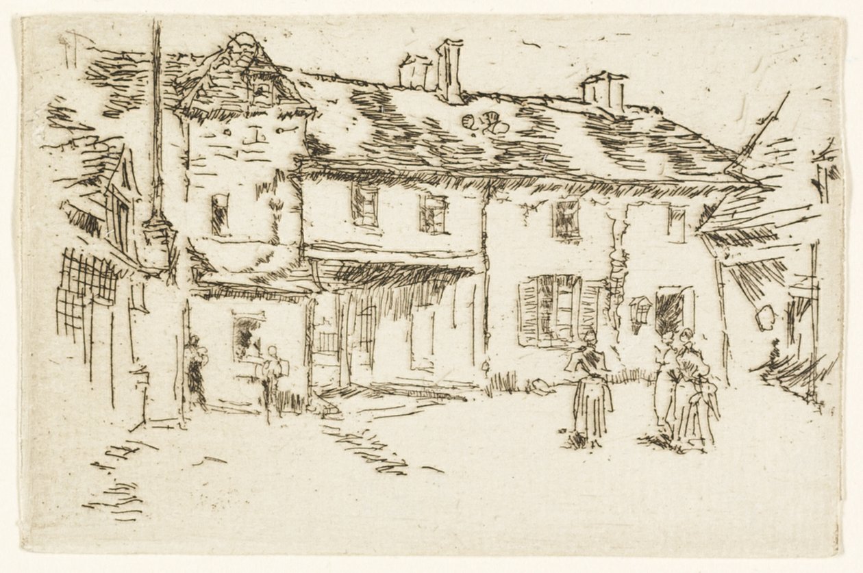 Hotel de la Promenade, Loches av James Abbott McNeill Whistler