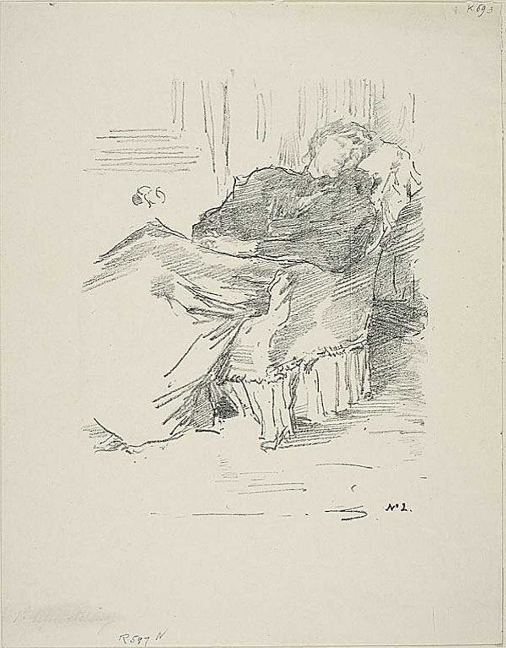 Den vackra sovande damen av James Abbott McNeill Whistler