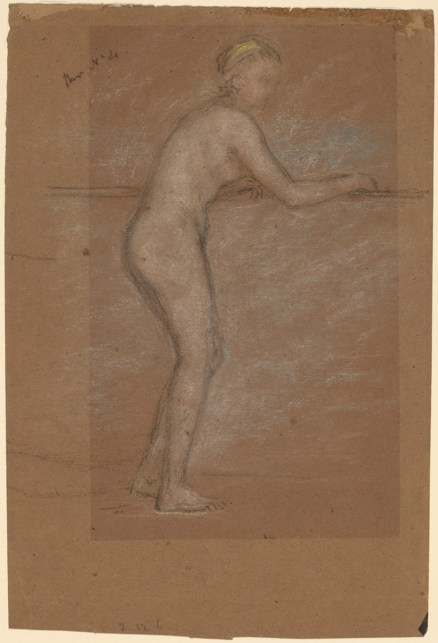 Naken lutad på en järnväg [recto] av James Abbott McNeill Whistler