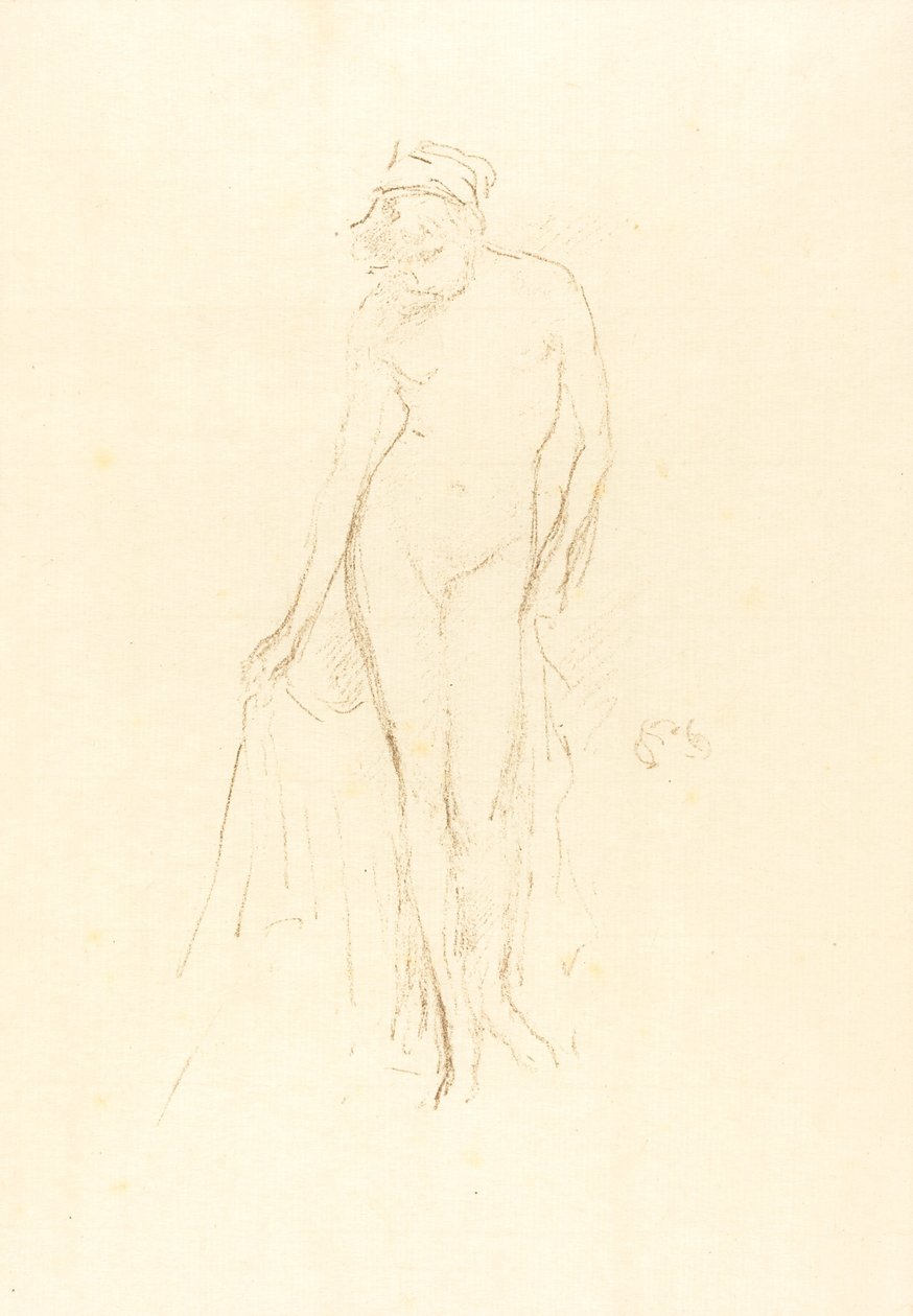 Nakenmodell, stående av James Abbott McNeill Whistler