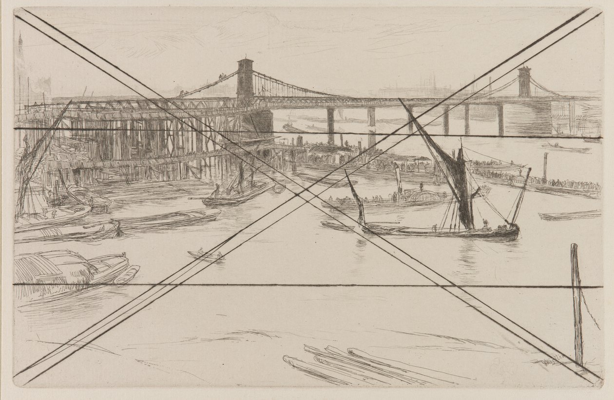 Gamla Hungerford Bridge av James Abbott McNeill Whistler