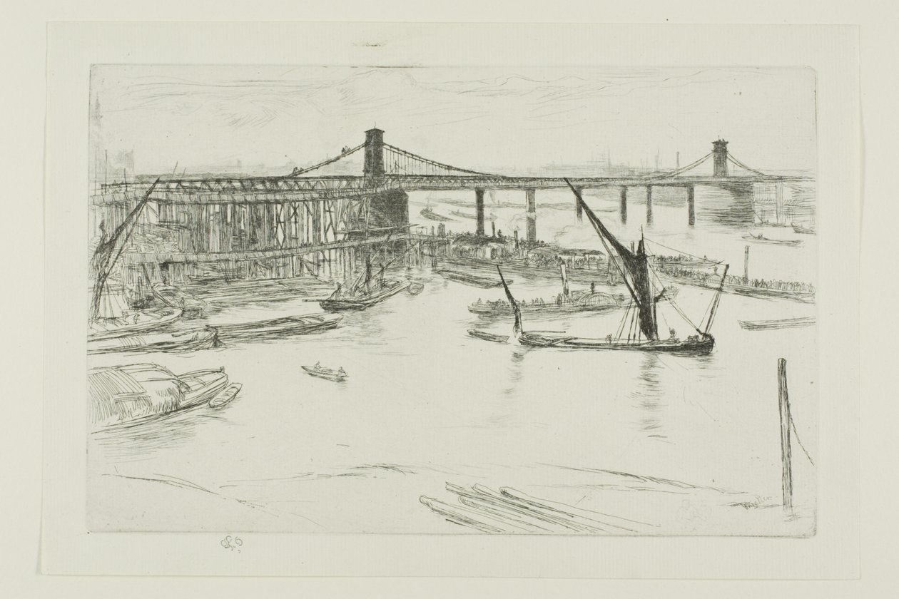 Gamla Hungerford Bridge av James Abbott McNeill Whistler