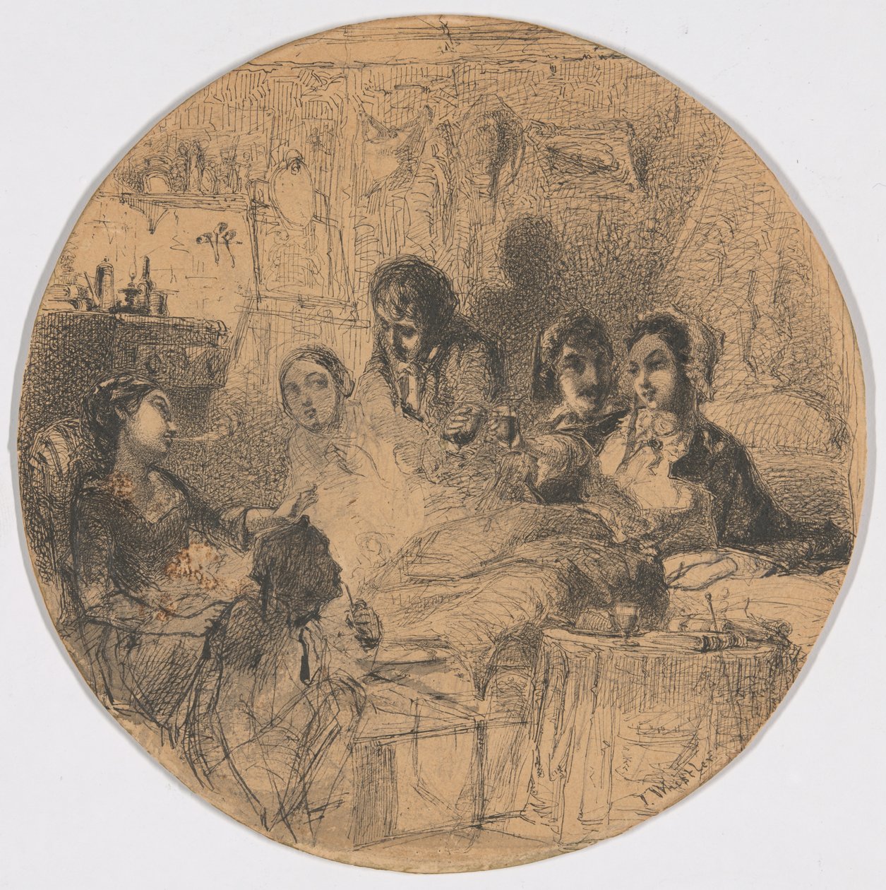Scen från Bohemian Life av James McNeill Whistler