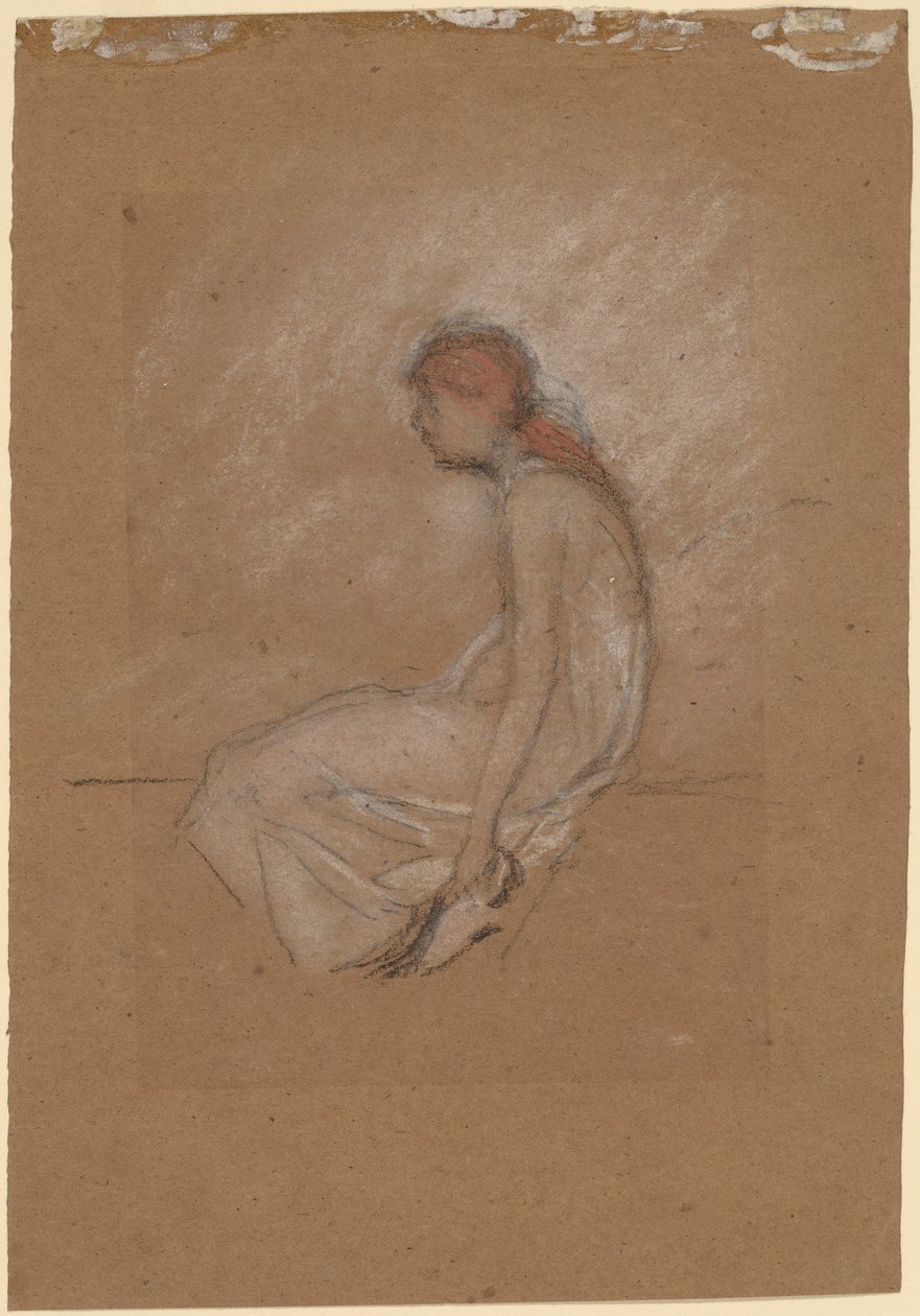 Sittande kvinna med rött hår av James Abbott McNeill Whistler