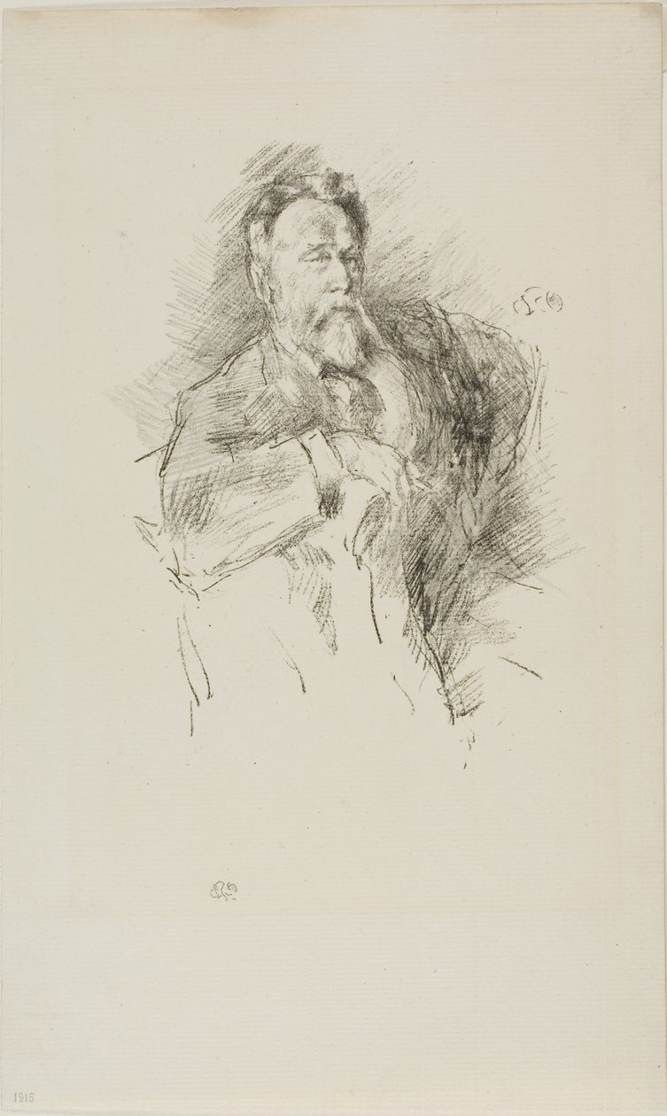Skiss av William E. Henley av James Abbott McNeill Whistler