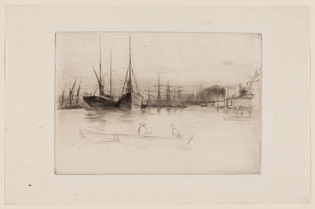 Ångbåtar utanför tornet av James Abbott McNeill Whistler