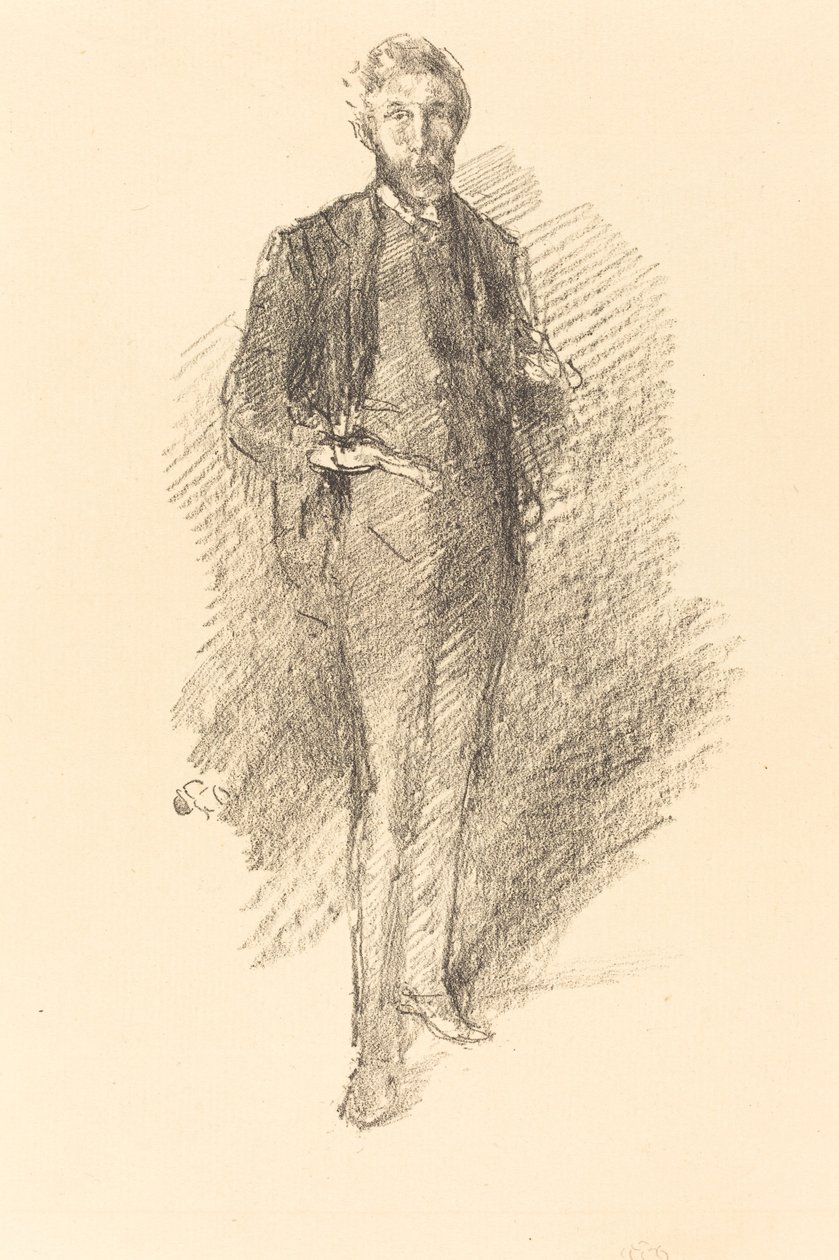 Studie: Joseph Pennell av James Abbott McNeill Whistler