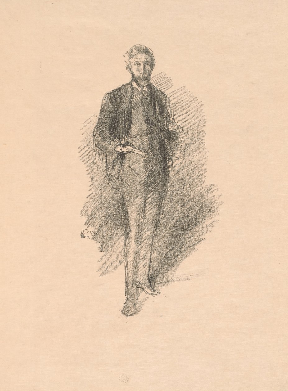 Studie: Joseph Pennell av James Abbott McNeill Whistler