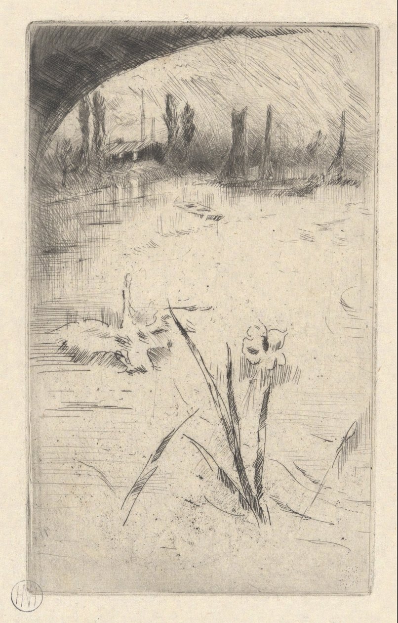Swan och Iris av James Abbott McNeill Whistler