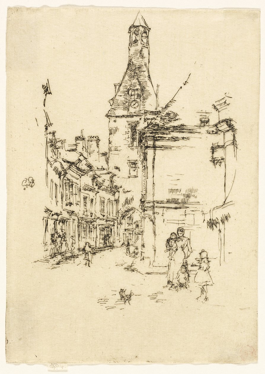 Klocktornet - Amboise av James Abbott McNeill Whistler