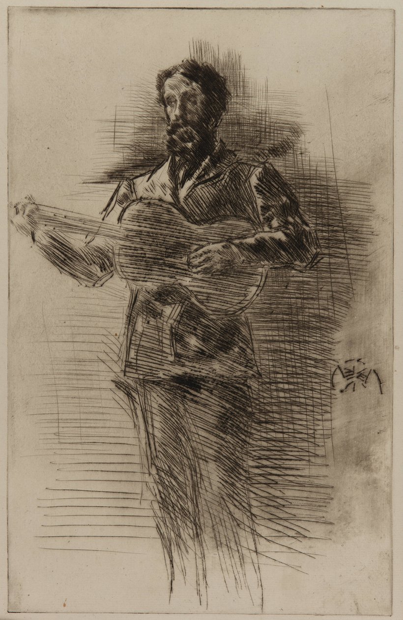 Gitarrspelaren (M.W. Ridley) av James Abbott McNeill Whistler