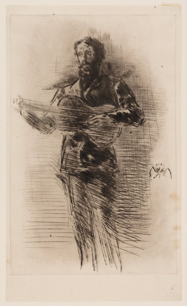 Gitarrspelaren (M.W. Ridley) av James Abbott McNeill Whistler