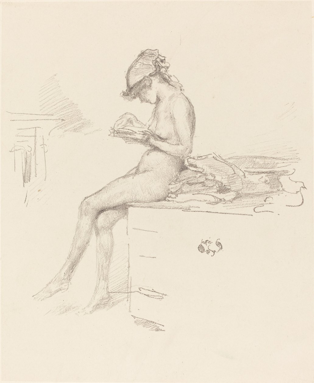 Den lilla nakenmodellen, Reading av James Abbott McNeill Whistler