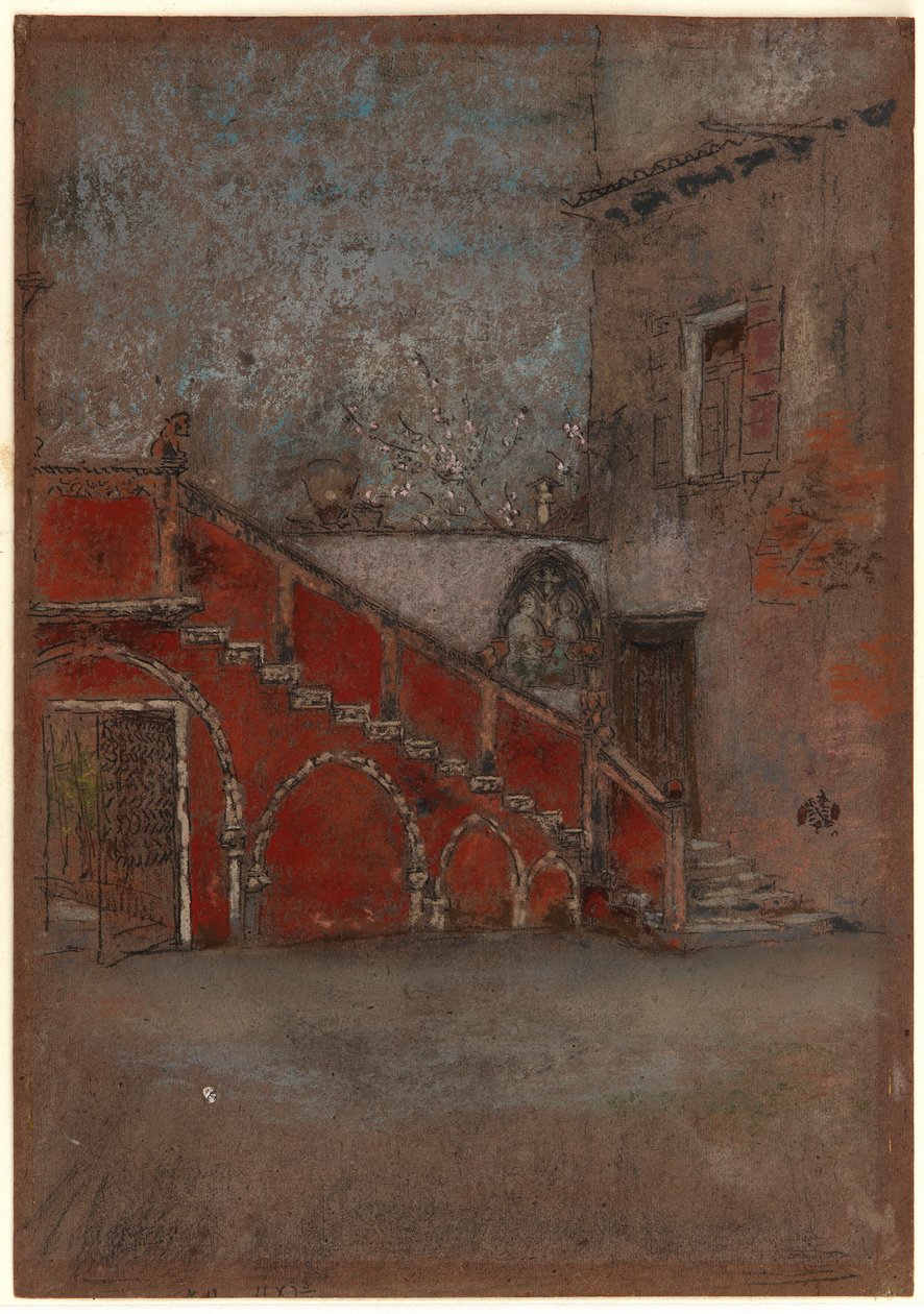 Trappan: Anteckning i rött av James Abbott McNeill Whistler