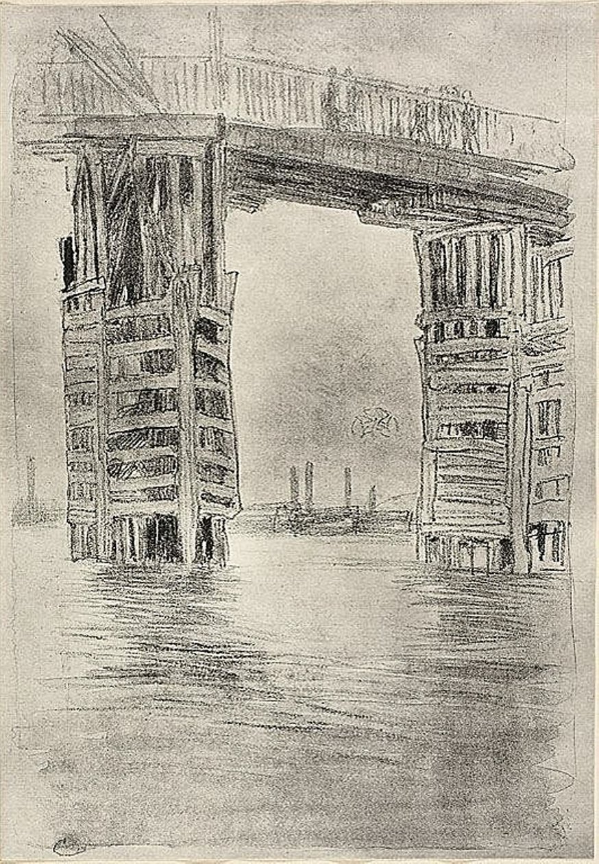 Höga bron av James Abbott McNeill Whistler